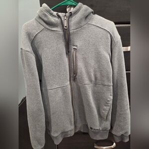 Mens Noble Zip-Up Sweater in Gray
